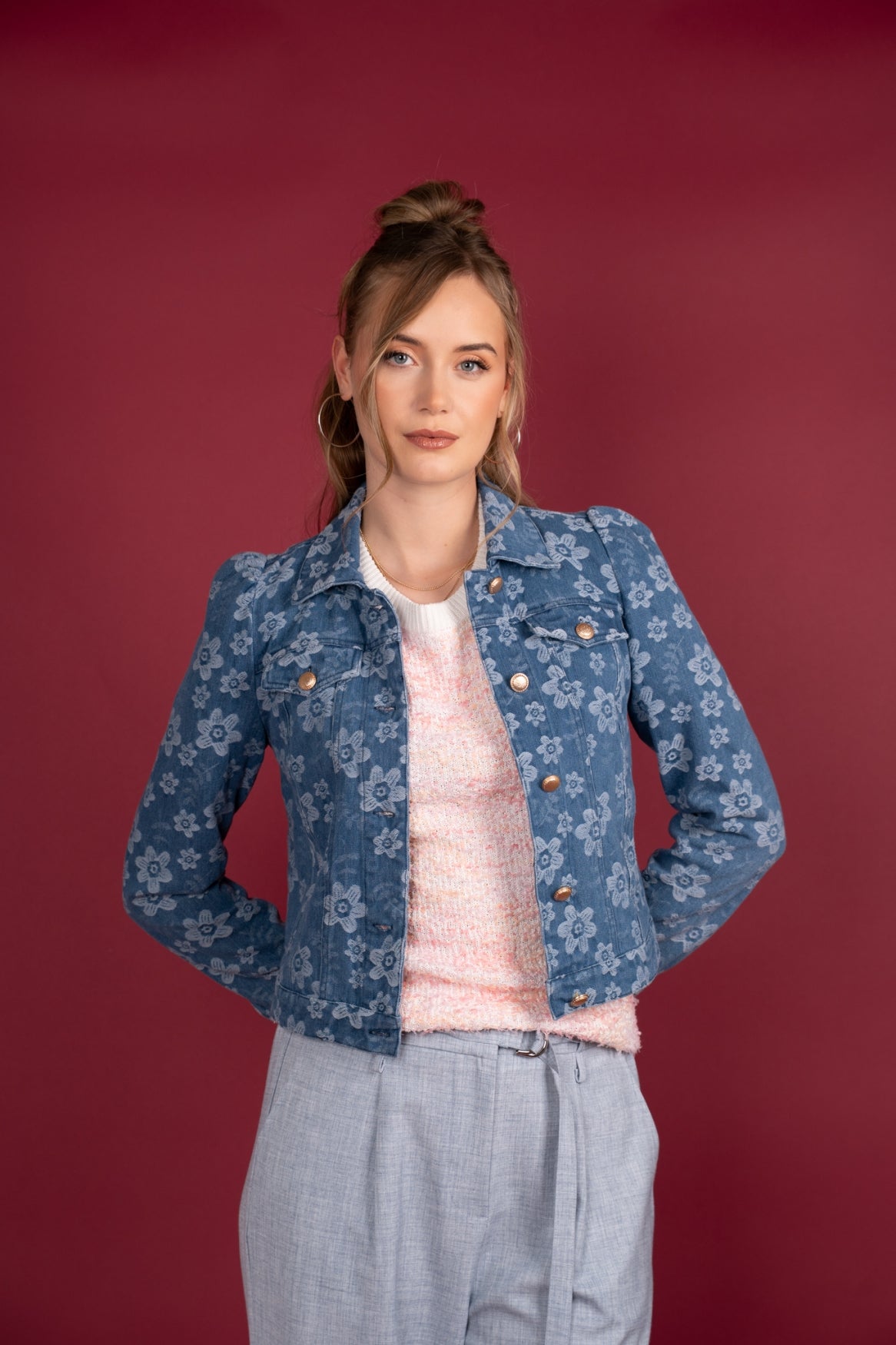 Top Jesse Knitted Fancy Hair | Multi Salmon