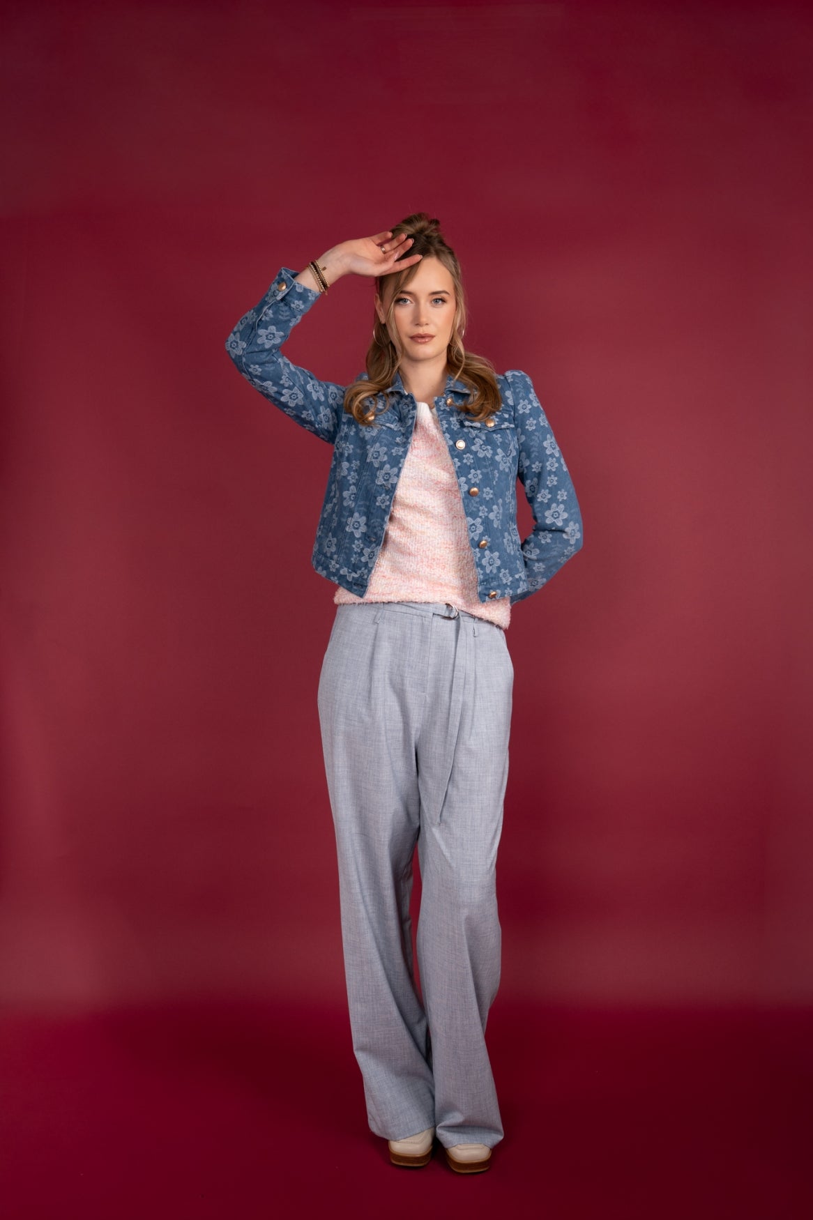 Nina Denim Flower | Denim