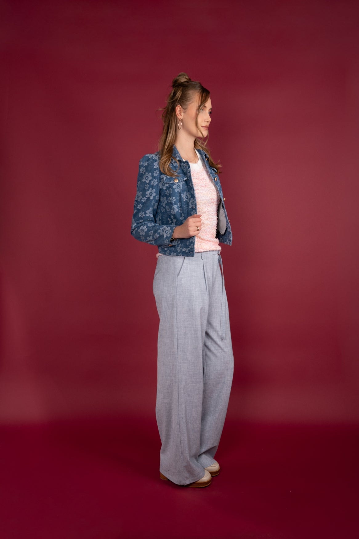 Top Jesse Knitted Fancy Hair | Multi Salmon