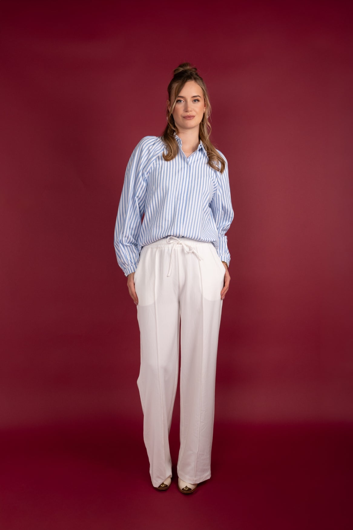 Lexie Seersucker Stripe | Jeans Blue