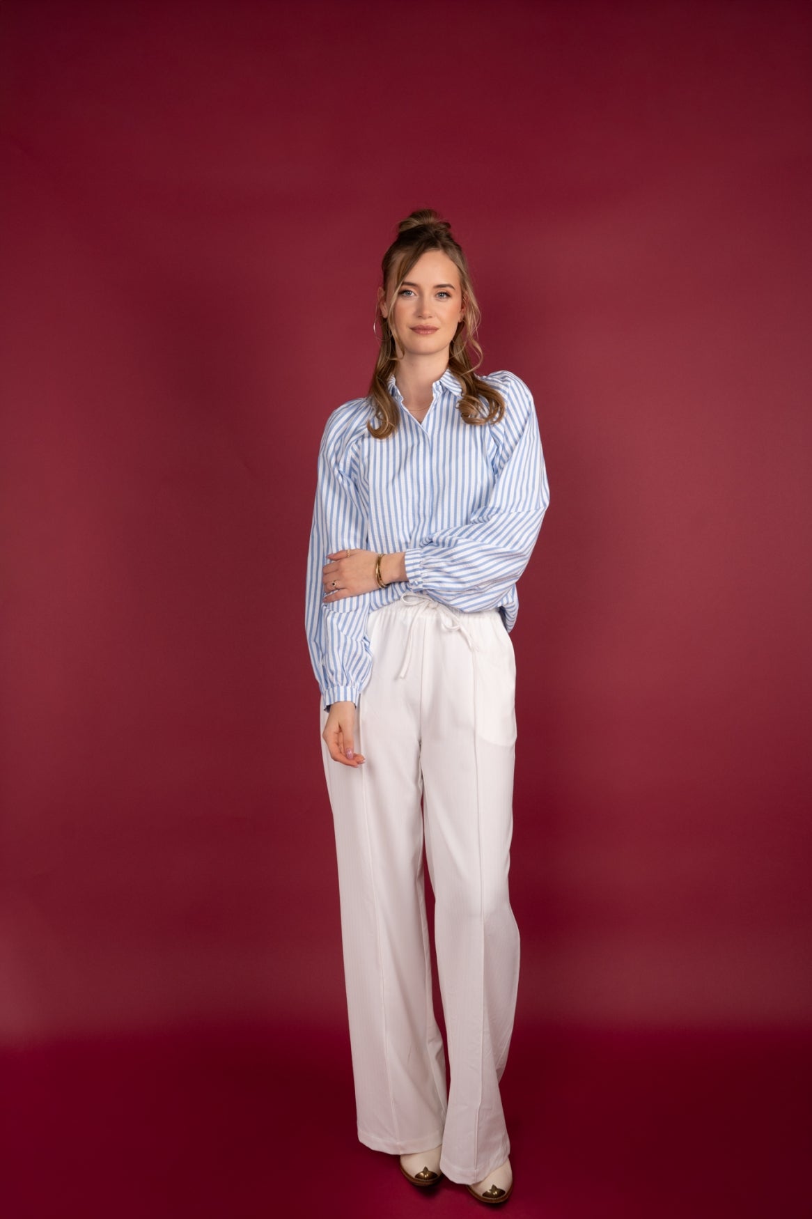 Lexie Seersucker Stripe | Jeans Blue