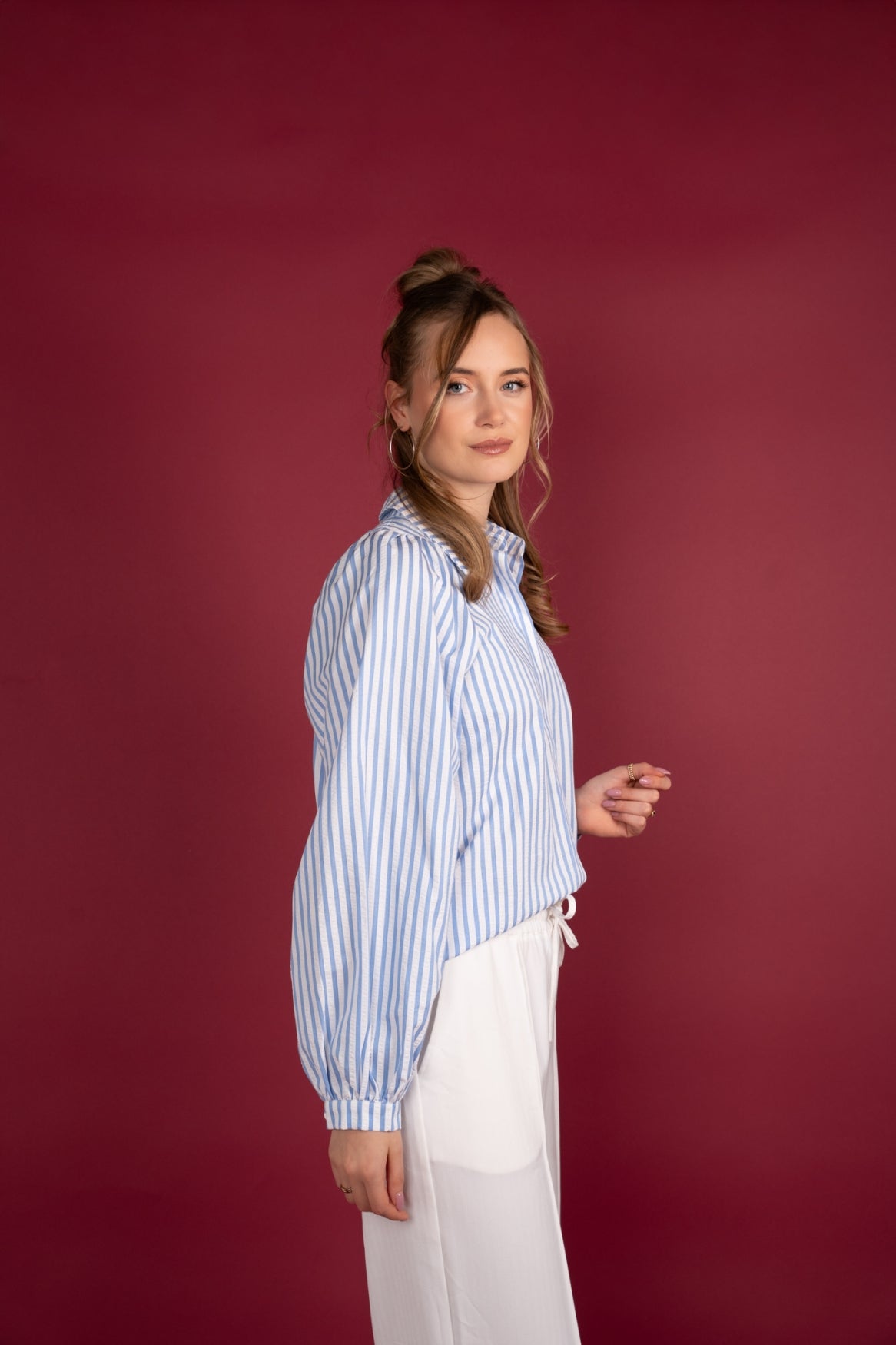 Lexie Seersucker Stripe | Jeans Blue