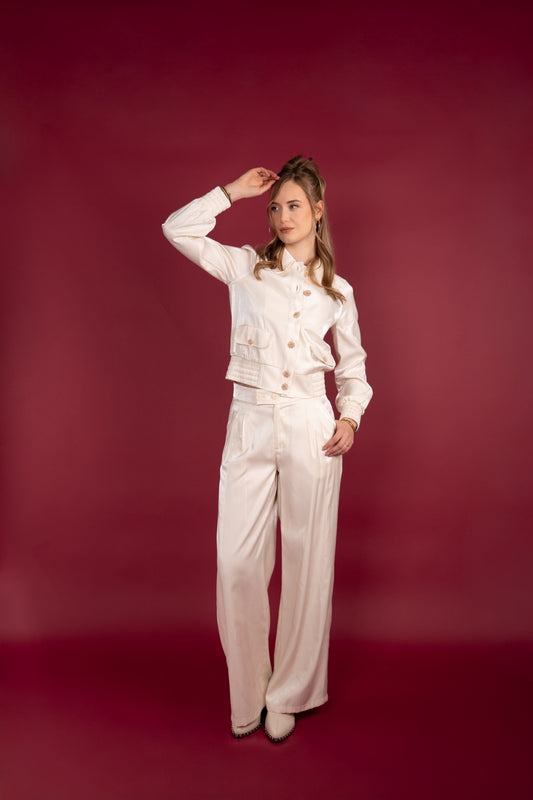 Nelia Shiny Satin | Beige