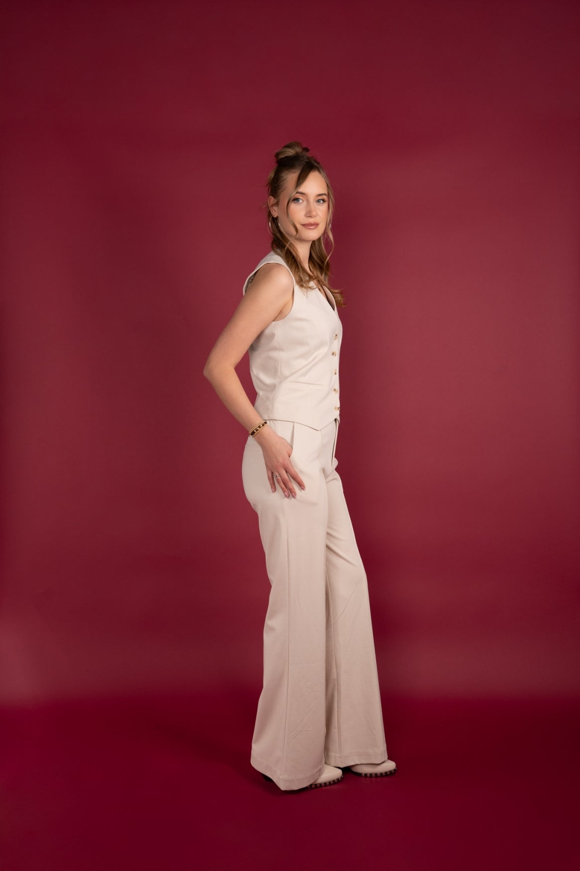 Broek Jedde Structured Punta | Sand