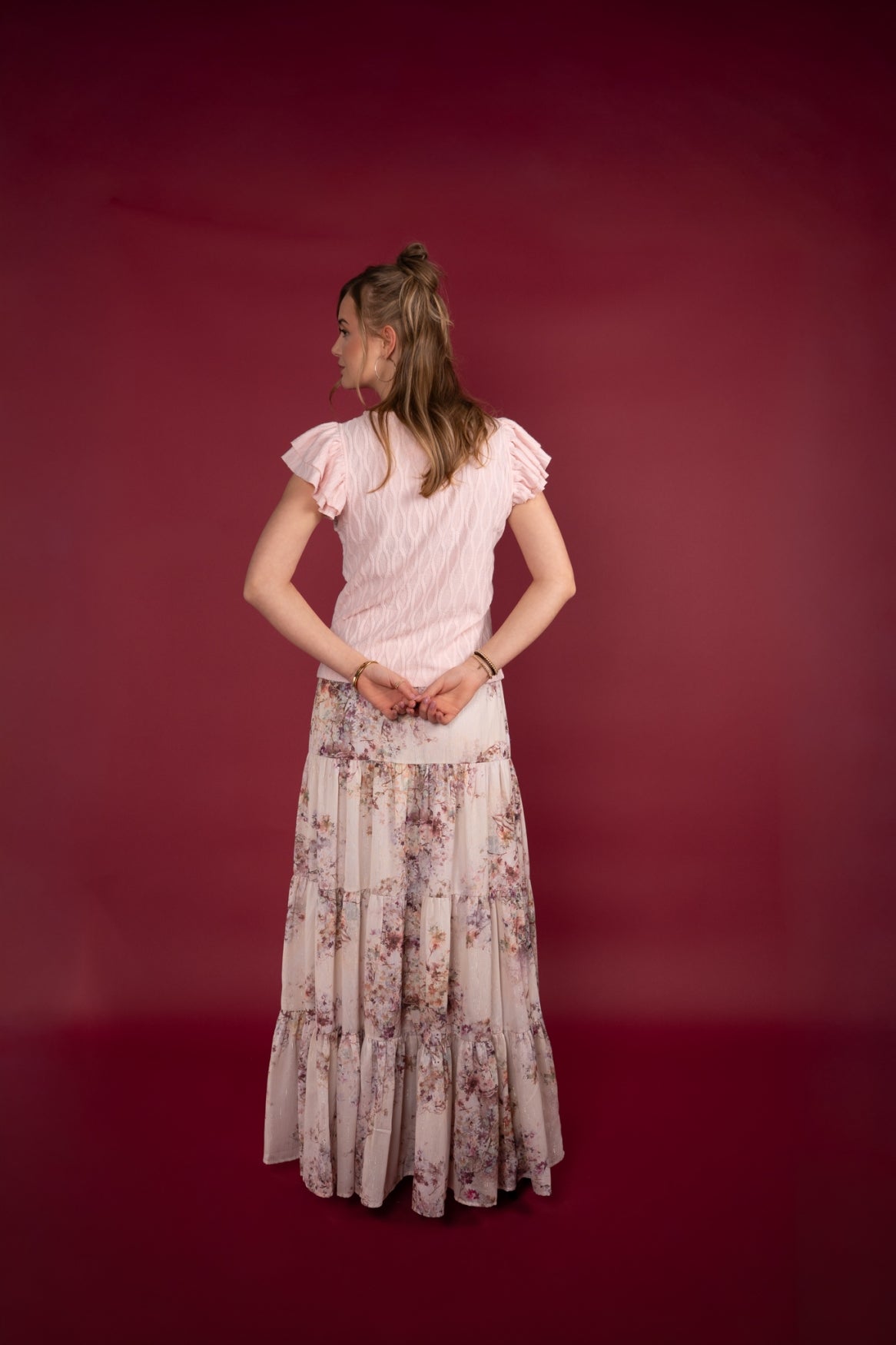 Top Celyna Wave Jacquard | Salmon