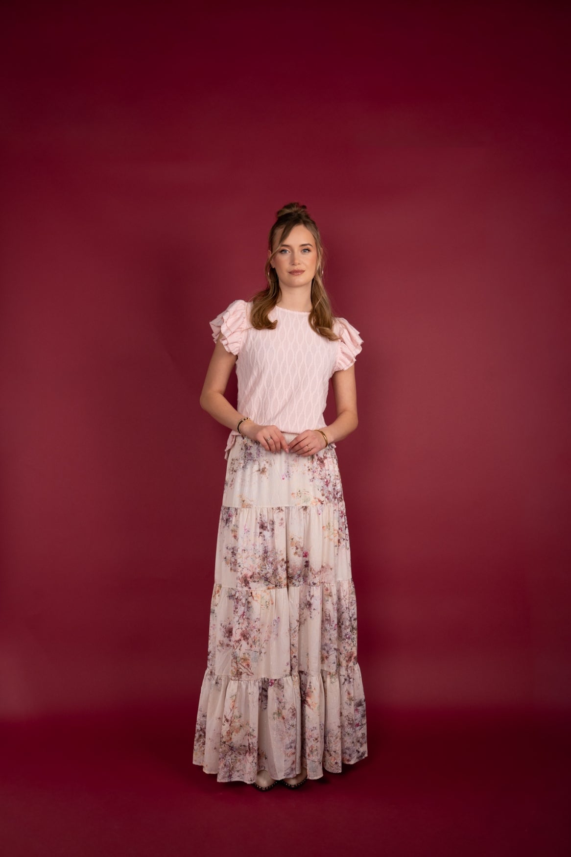 Top Celyna Wave Jacquard | Salmon