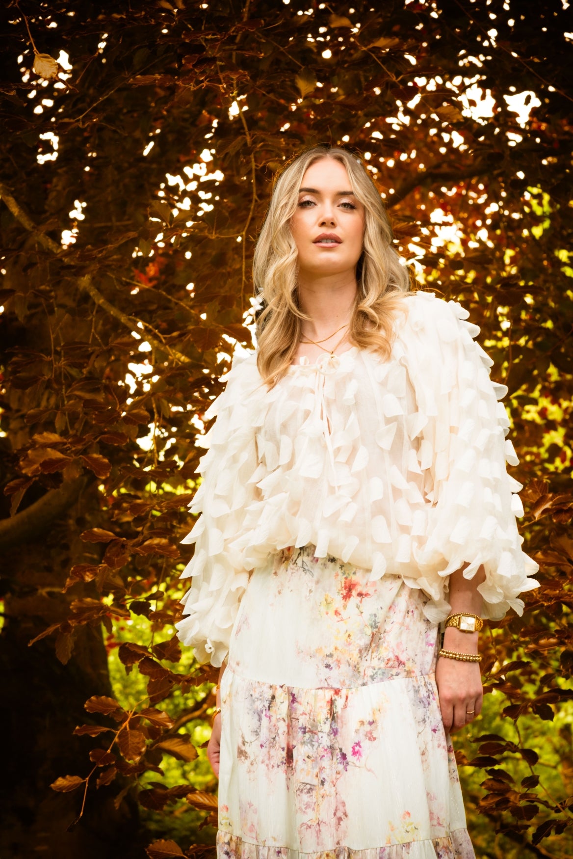 Top Nicci Lasercut Circles | Off White