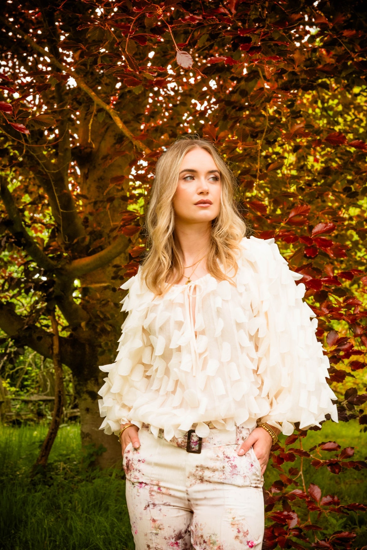 Top Nicci Lasercut Circles | Off White