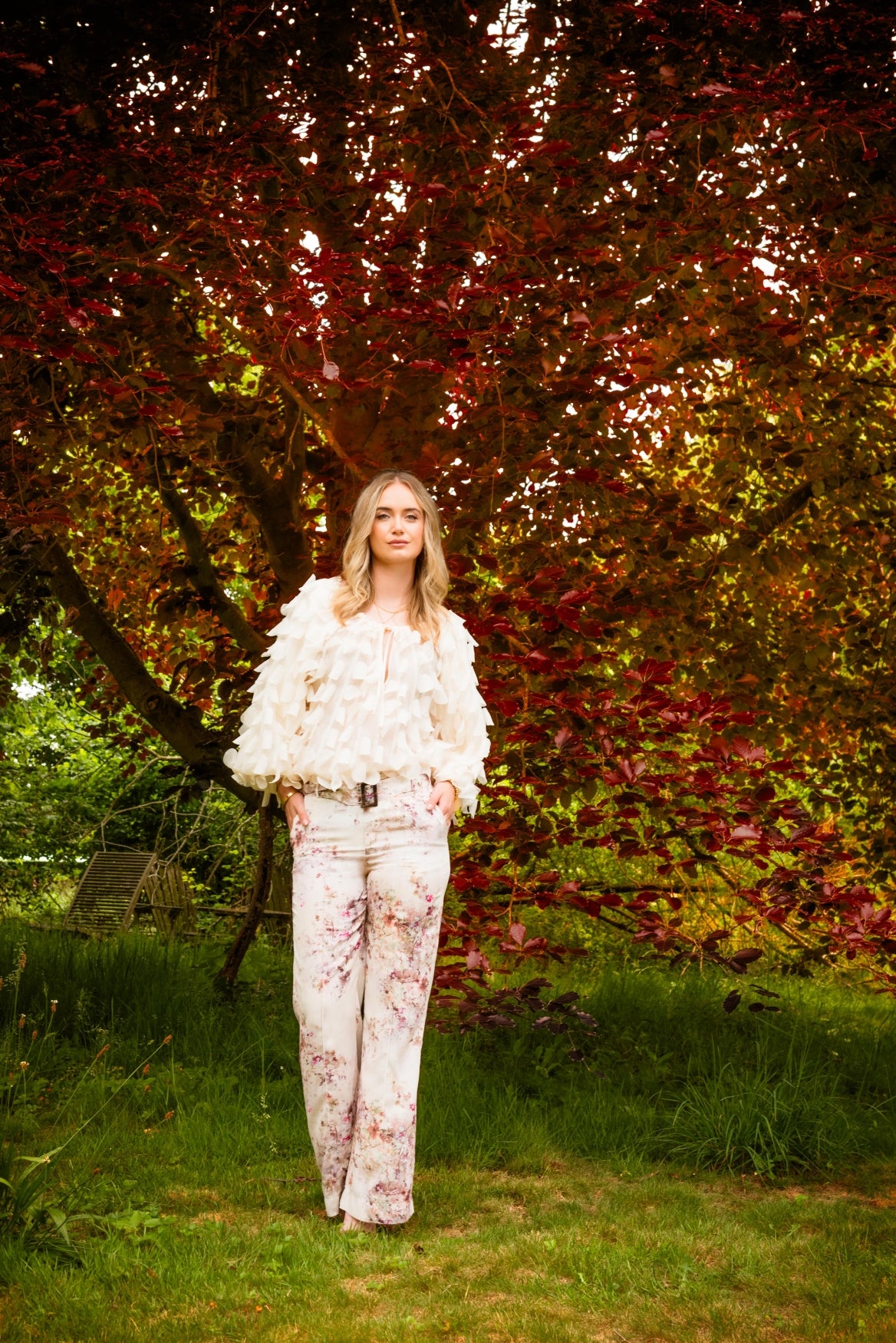 Top Nicci Lasercut Circles | Off White