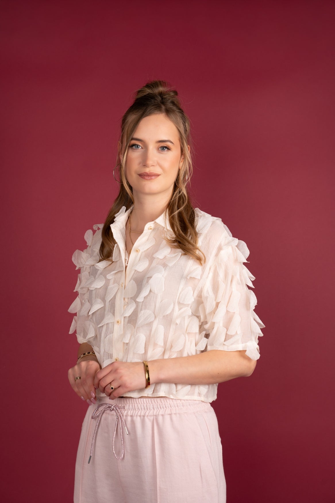 Blouse Nevi Lasercut Circles | Off White