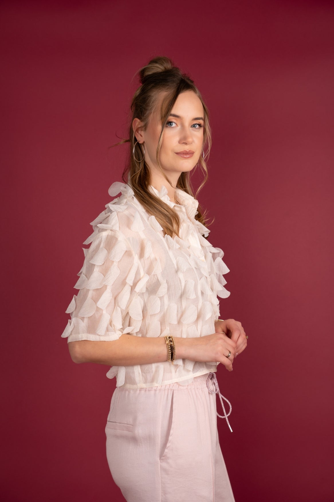 Blouse Nevi Lasercut Circles | Off White