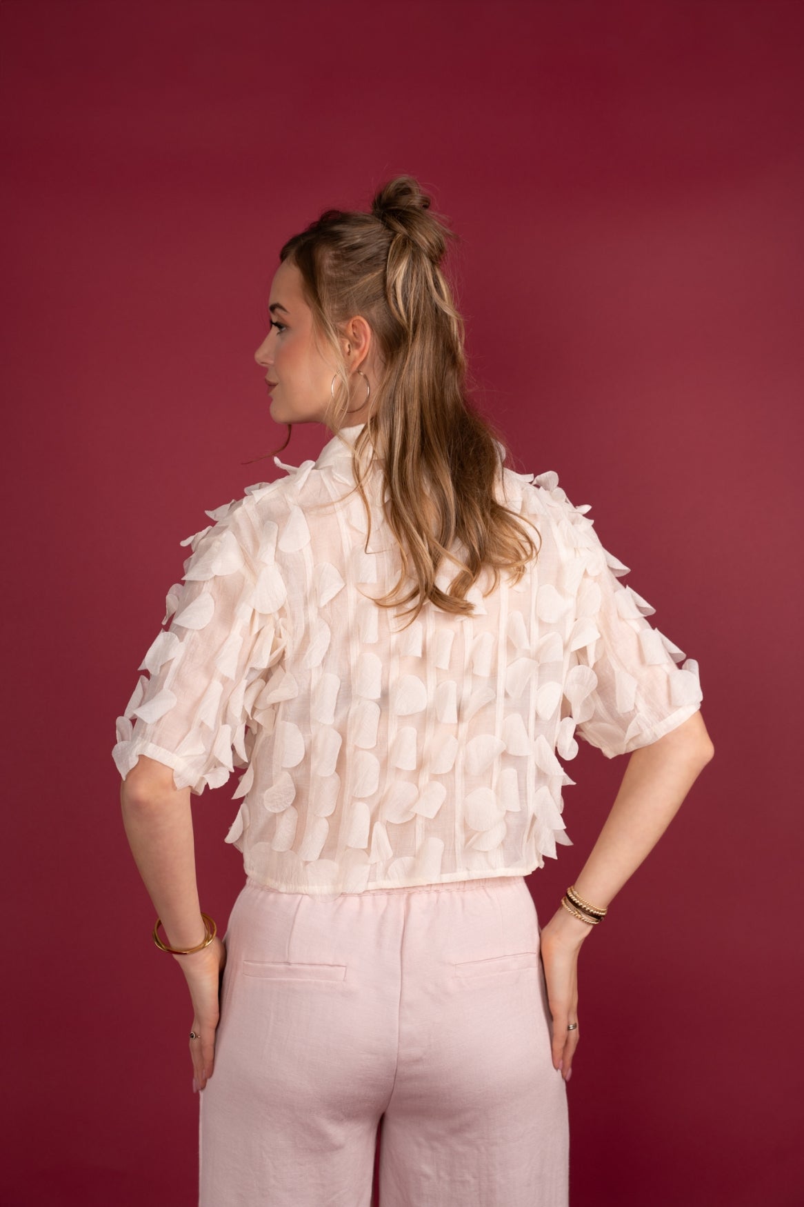 Blouse Nevi Lasercut Circles | Off White