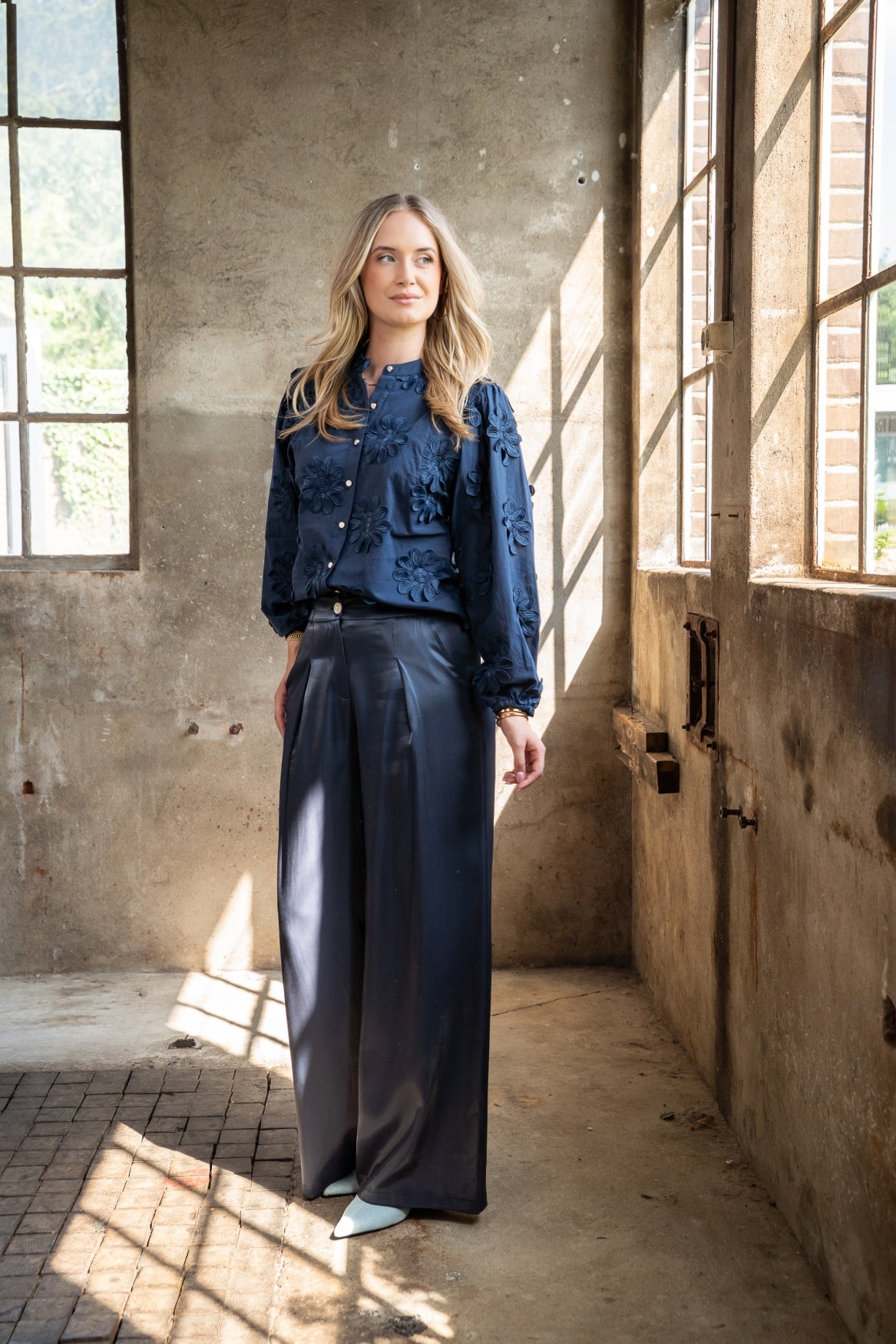 Pantalon Timmy Shiny Satin | Navy