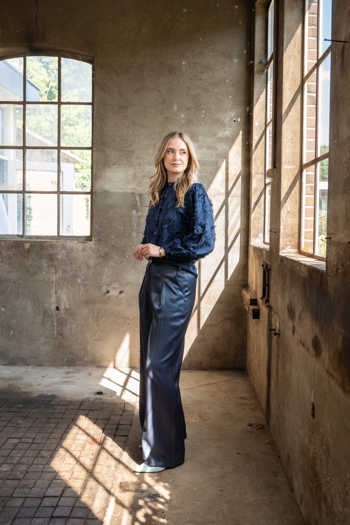Pantalon Timmy Shiny Satin | Navy