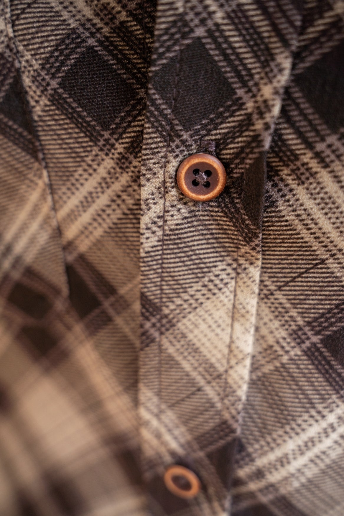 Blouse Chevron Casual Check | Brown