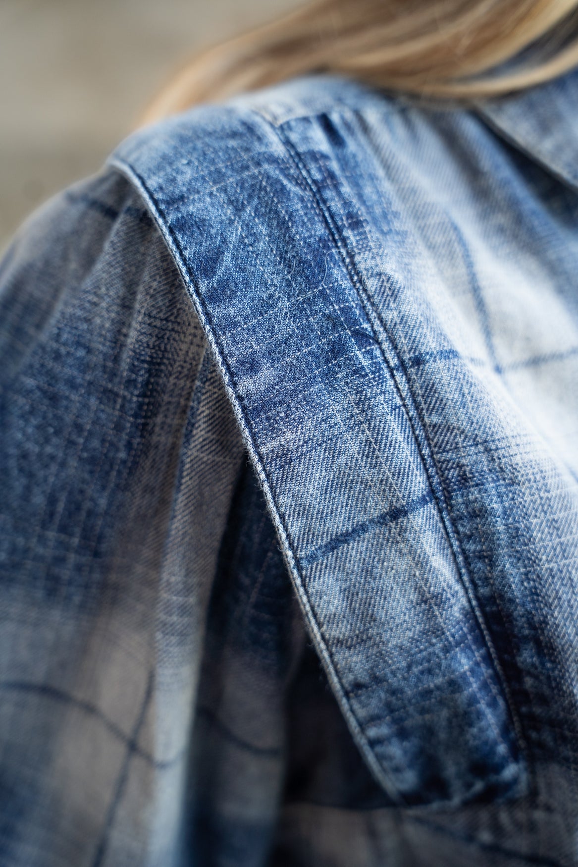 Blouse Tilde Cotton Check Snowwash | Denim