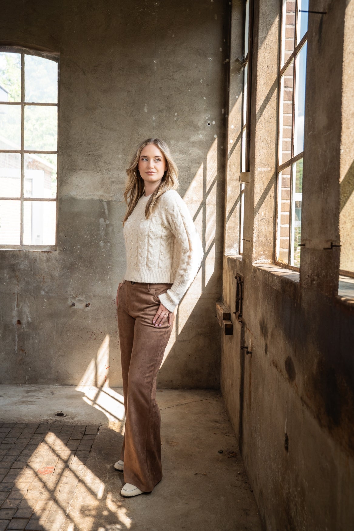 Pantalon Sheffield Suedine | Brown