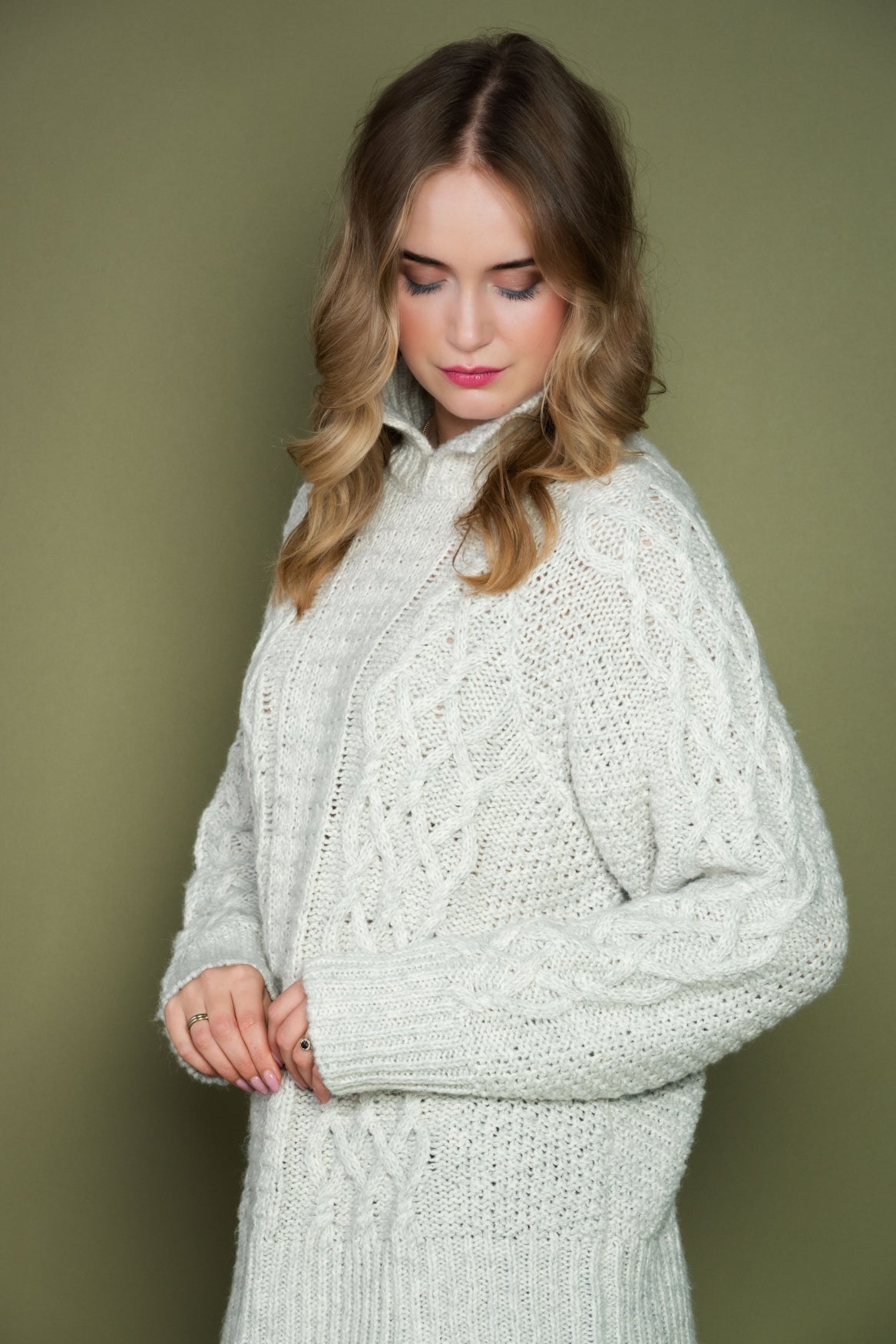 Kabeltrui Noortje Mixed Cable | Beige