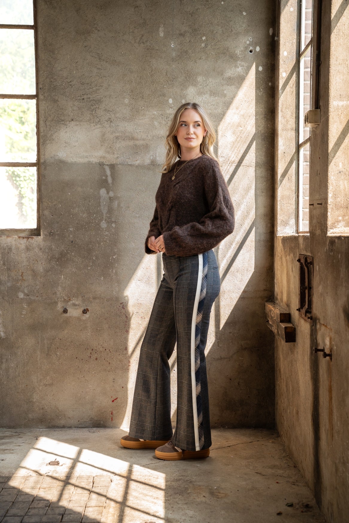 Trui Nadia Loose Knit Cable | Brown