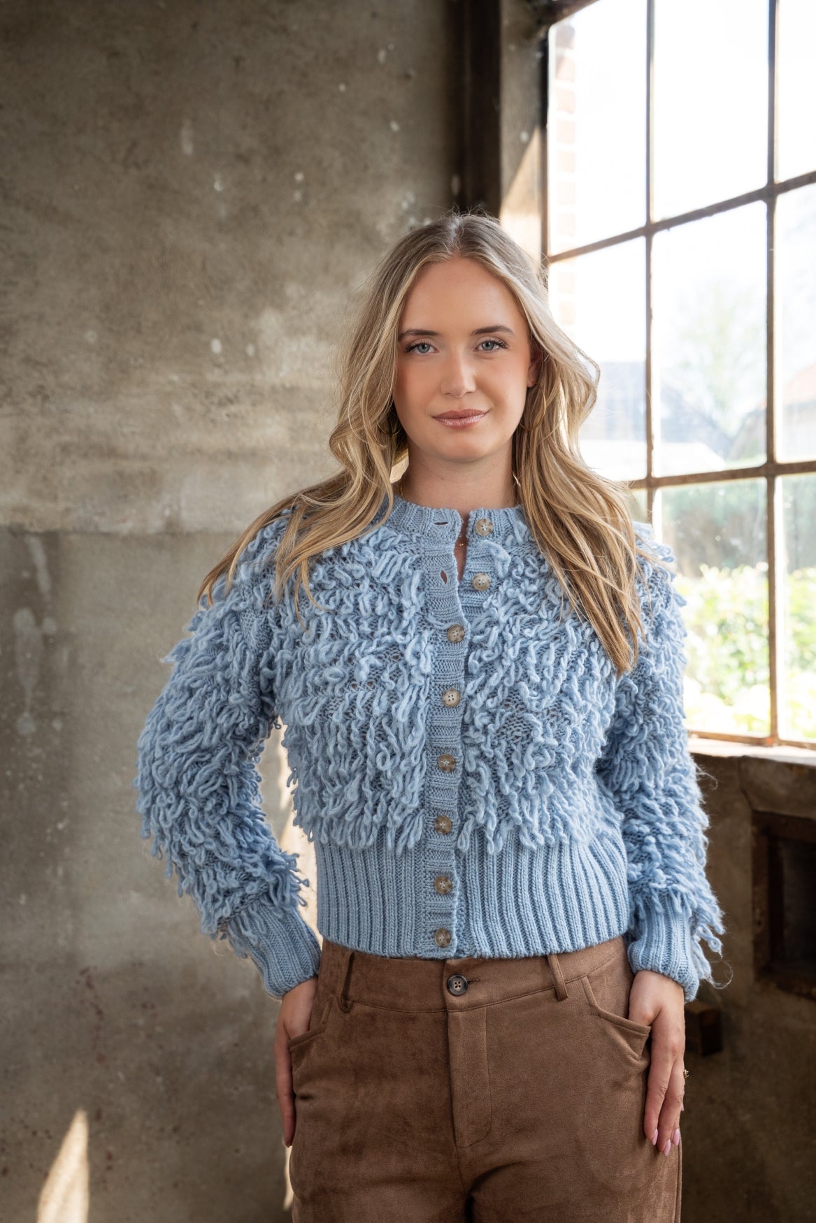 Vest Ivana Loop Knit | Jeans Blue