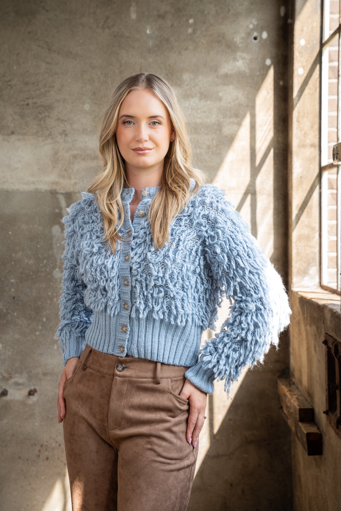 Vest Ivana Loop Knit | Jeans Blue