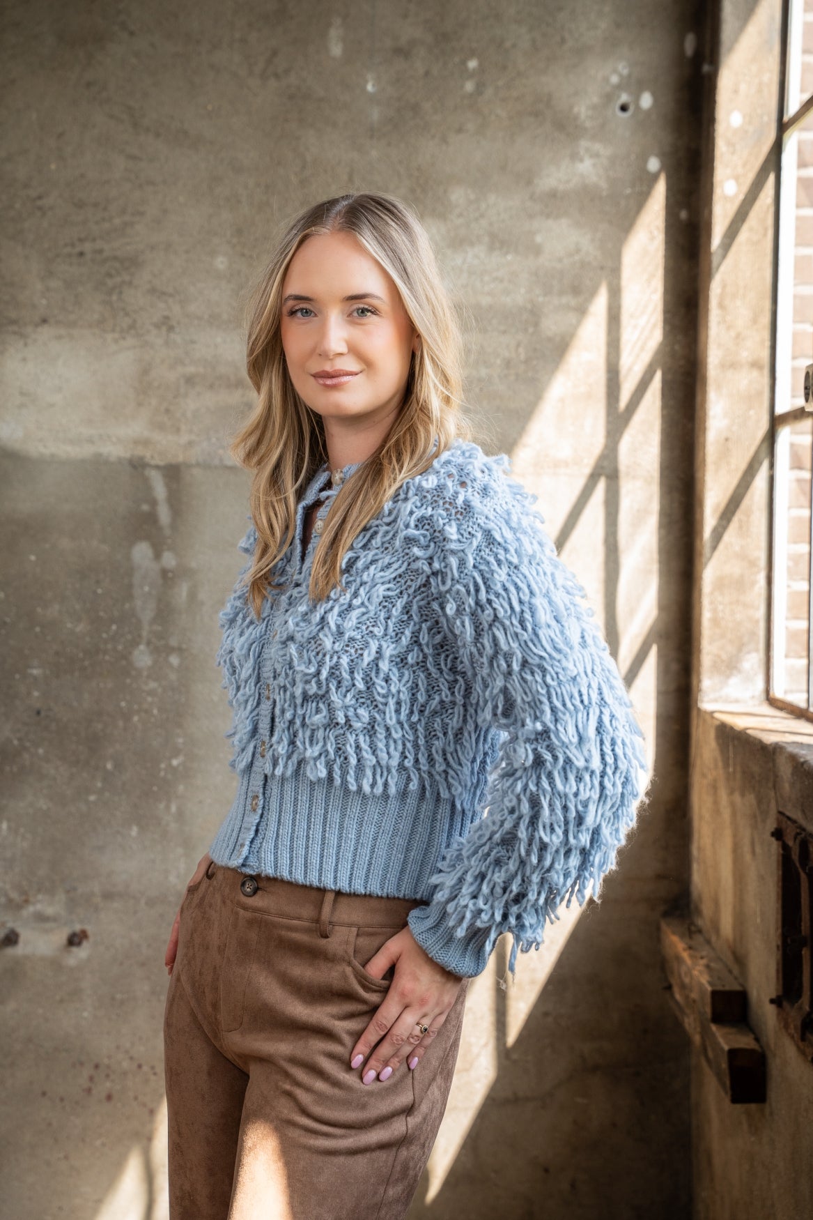 Vest Ivana Loop Knit | Jeans Blue