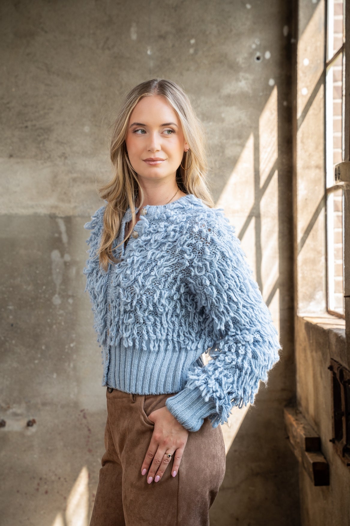 Vest Ivana Loop Knit | Jeans Blue