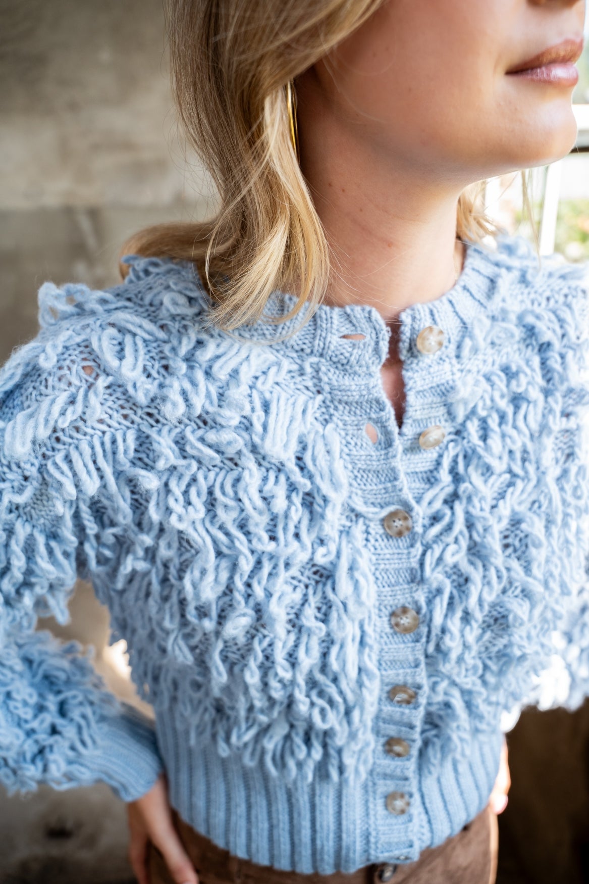 Vest Ivana Loop Knit | Jeans Blue