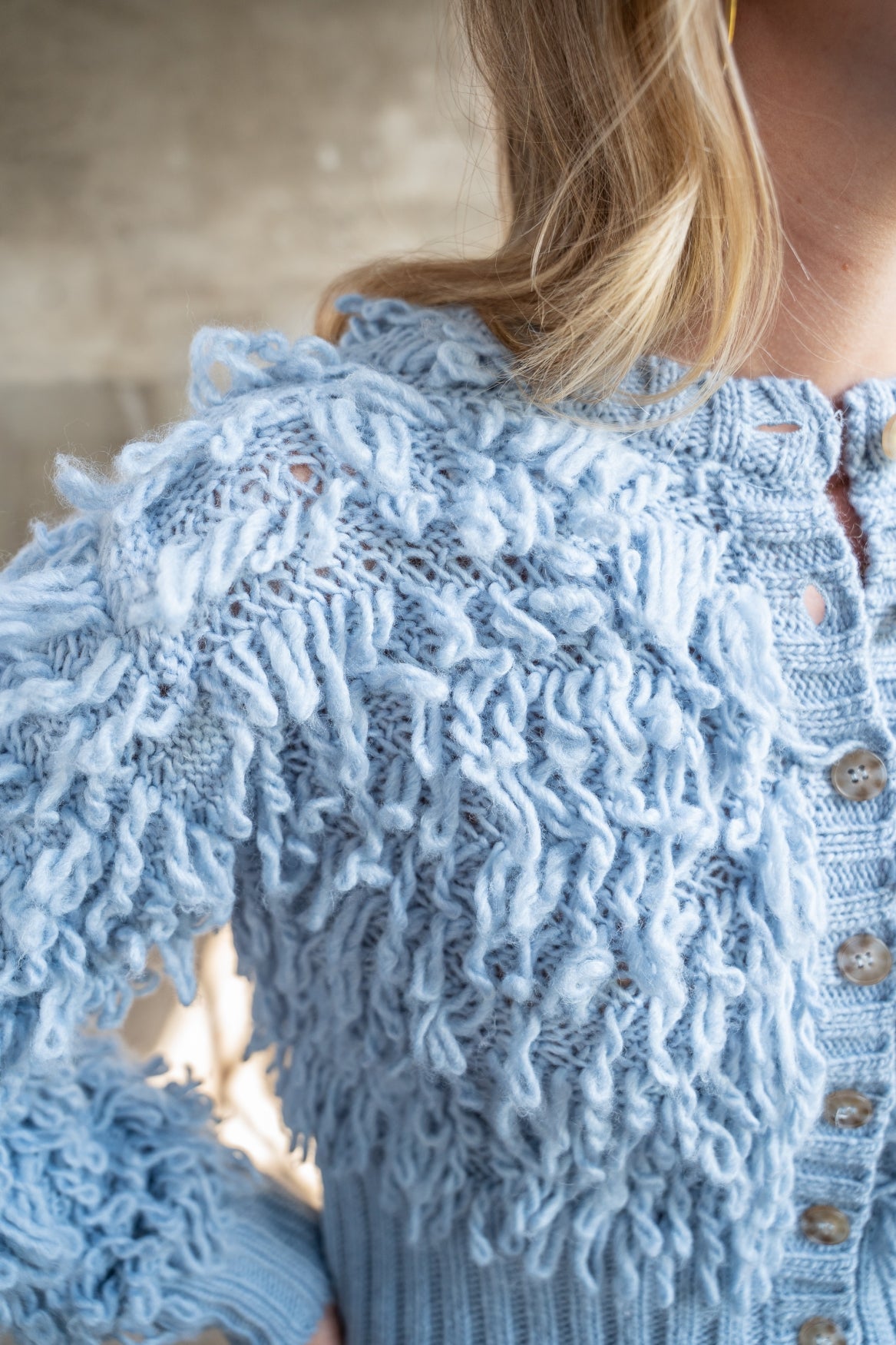 Vest Ivana Loop Knit | Jeans Blue