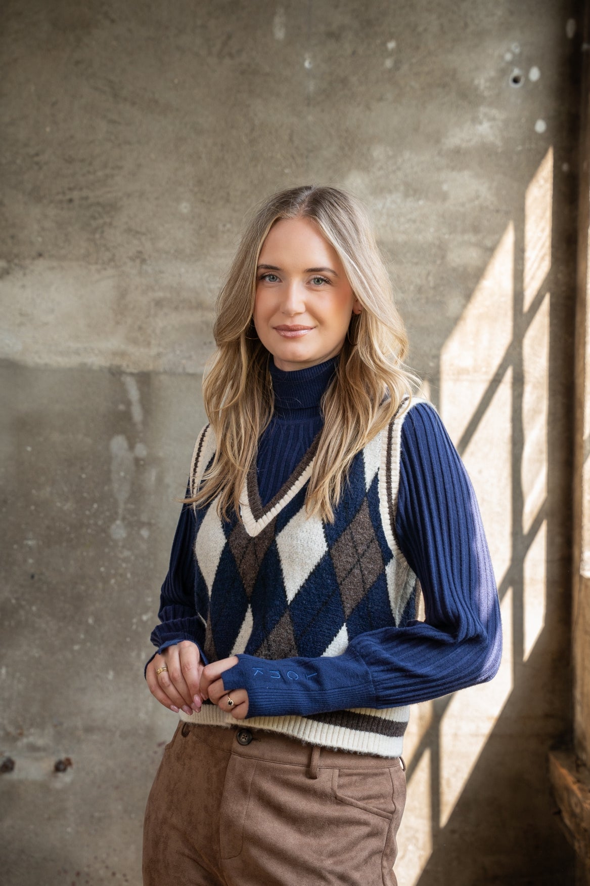 Gilet Aimy Argyle | Navy