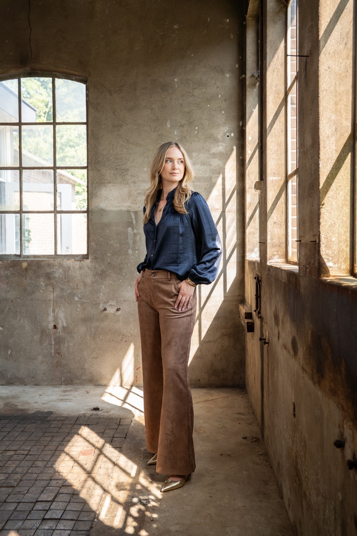 Pantalon Sheffield Suedine | Brown