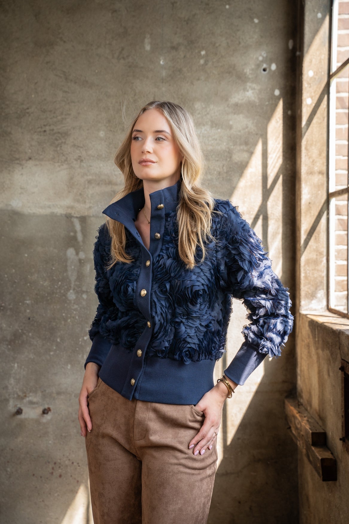 Drava Lasercut Circles | Vintage Indigo