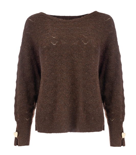 Arlette Ajour | Dark brown melange