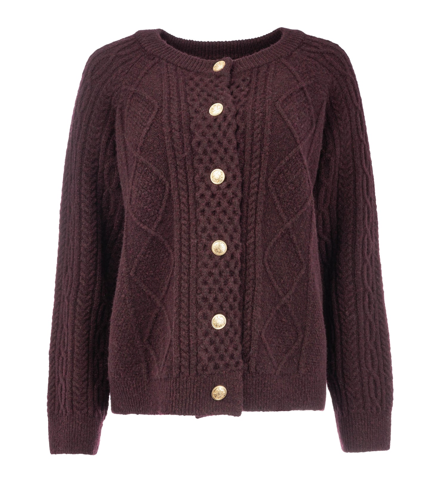 Cardy Cable Ajour | Bordeaux melange
