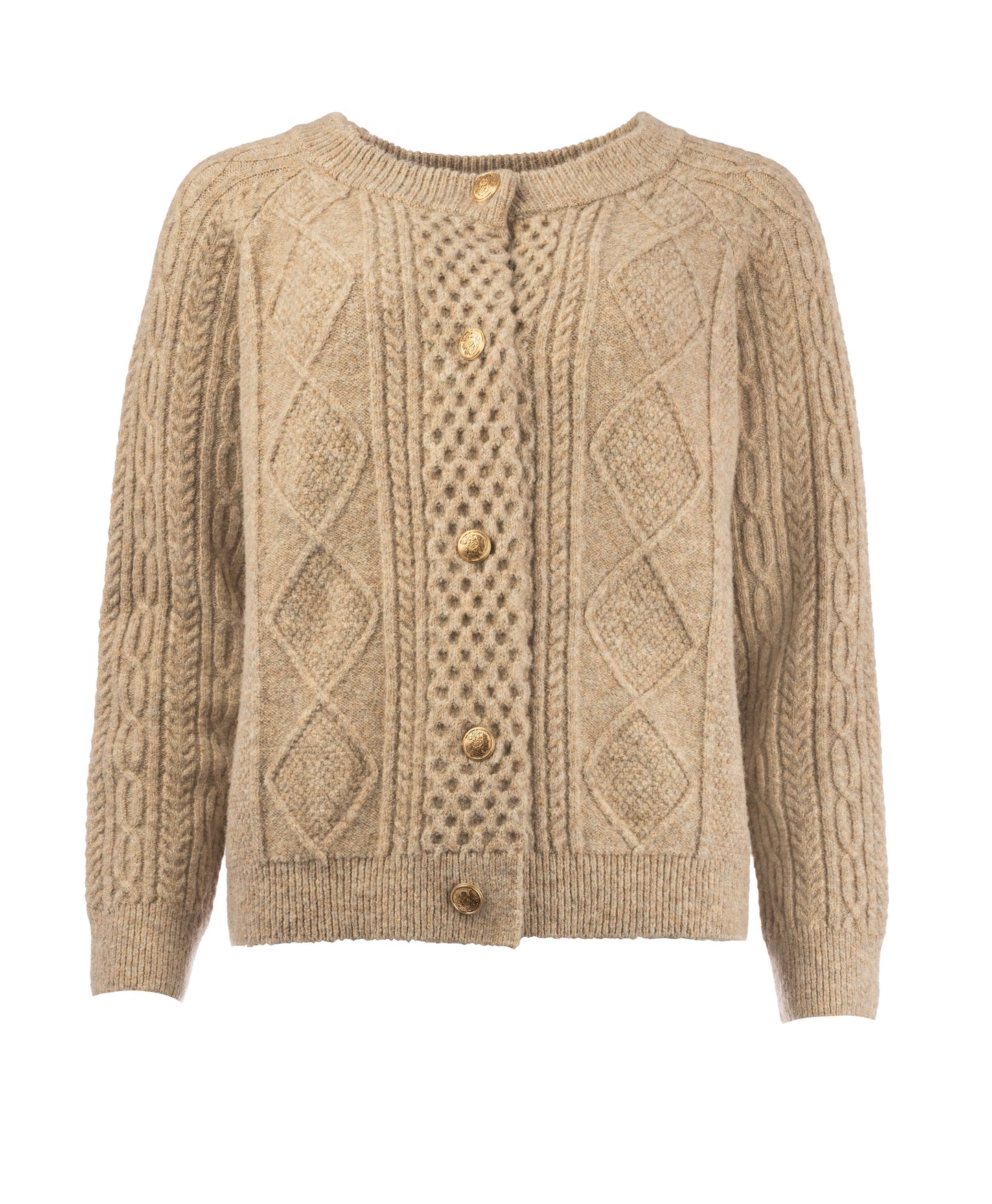 Cardy Cable Ajour | Taupe Melange