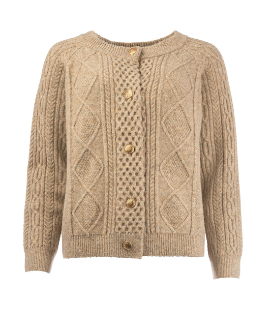 Cardy Cable Ajour | Taupe Melange