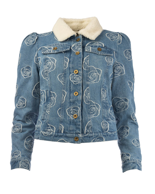 Nina Denim Jacquard | Jeans Blue