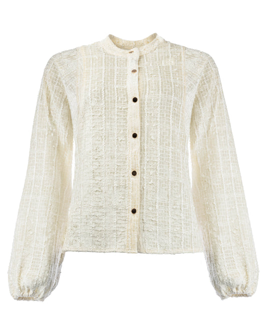 Job Velvet Embroidery | Off White