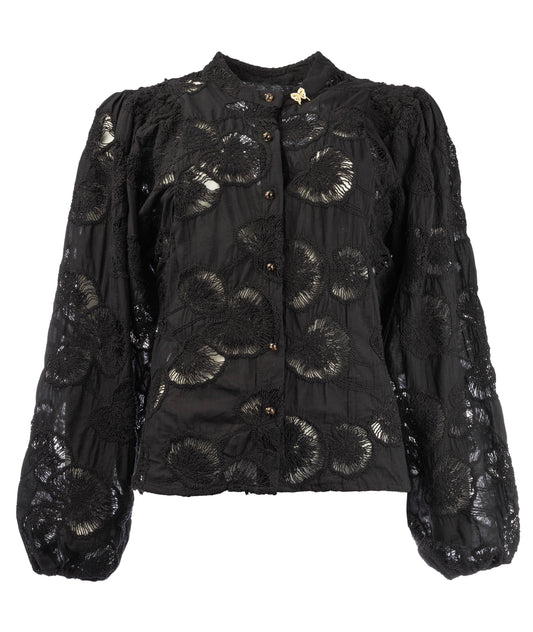 Job Open Embroidery | Black