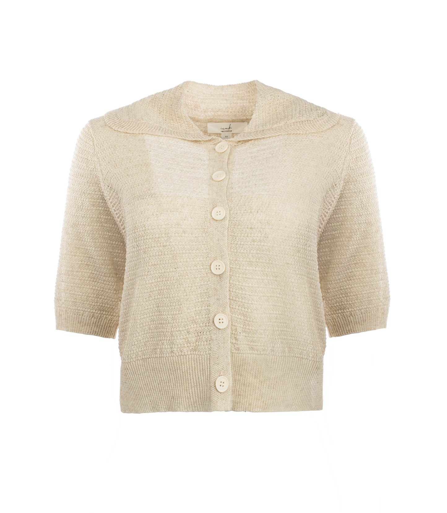 Vest Nintje Knitted Linen | Light Beige