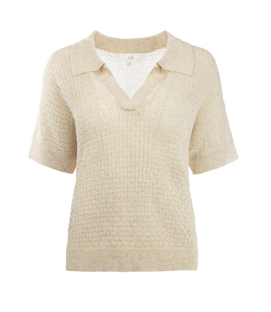 Top Nuna Knitted Linen | Light Beige