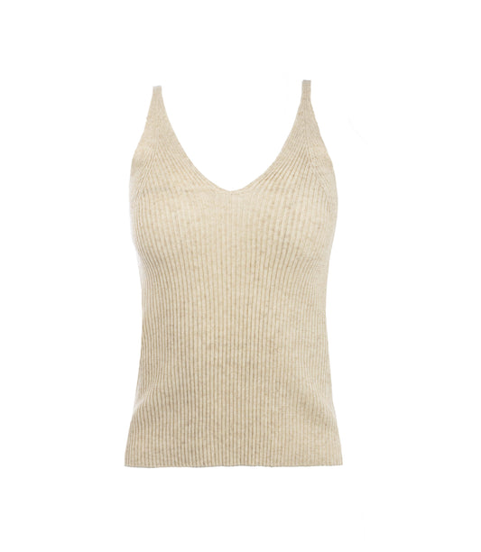 Carmela Knitted Linen | Light Beige