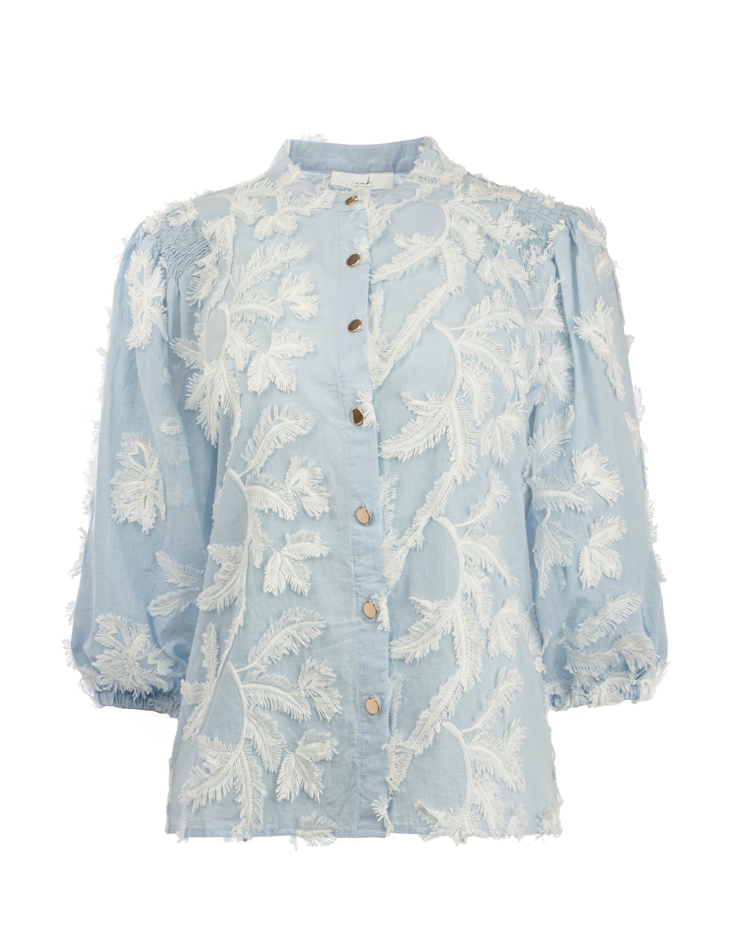 Job Leaves Embroidery | Bleu