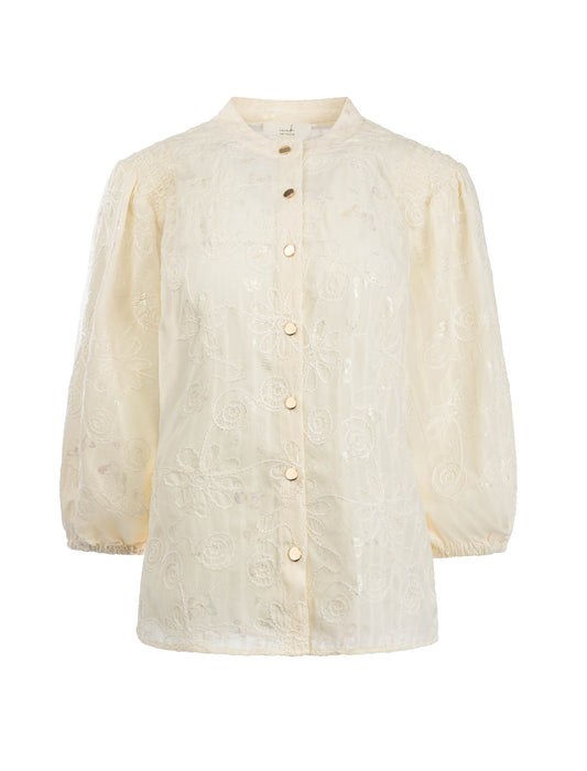 Job Cordella Butterfly Print | Off White