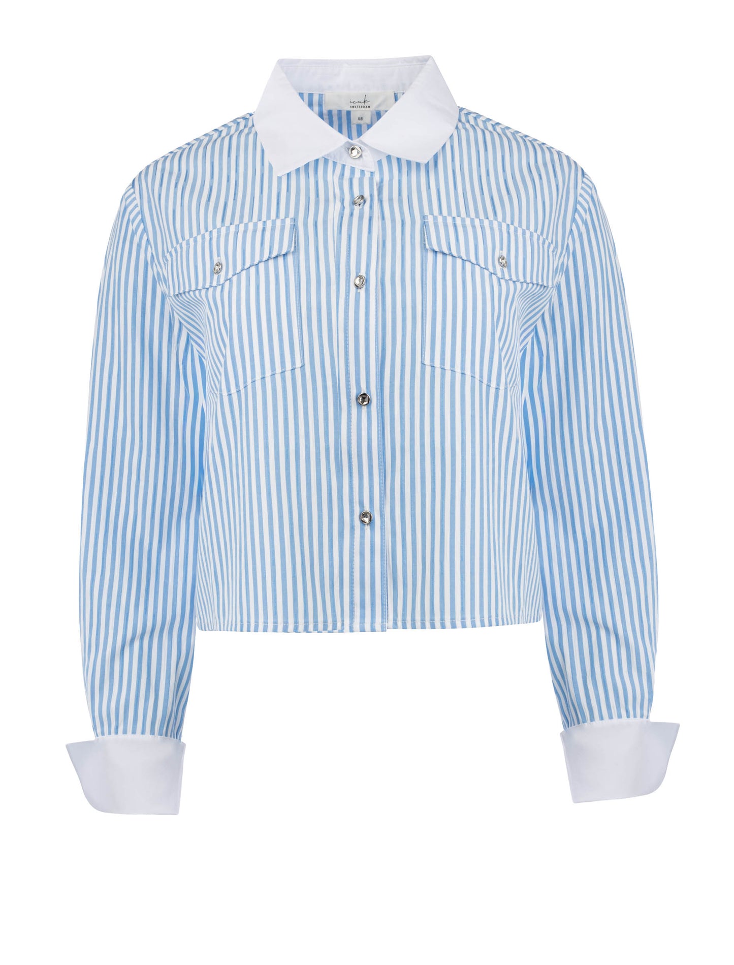 Blouse Neele Jacquard Stripe | Jeans Blue