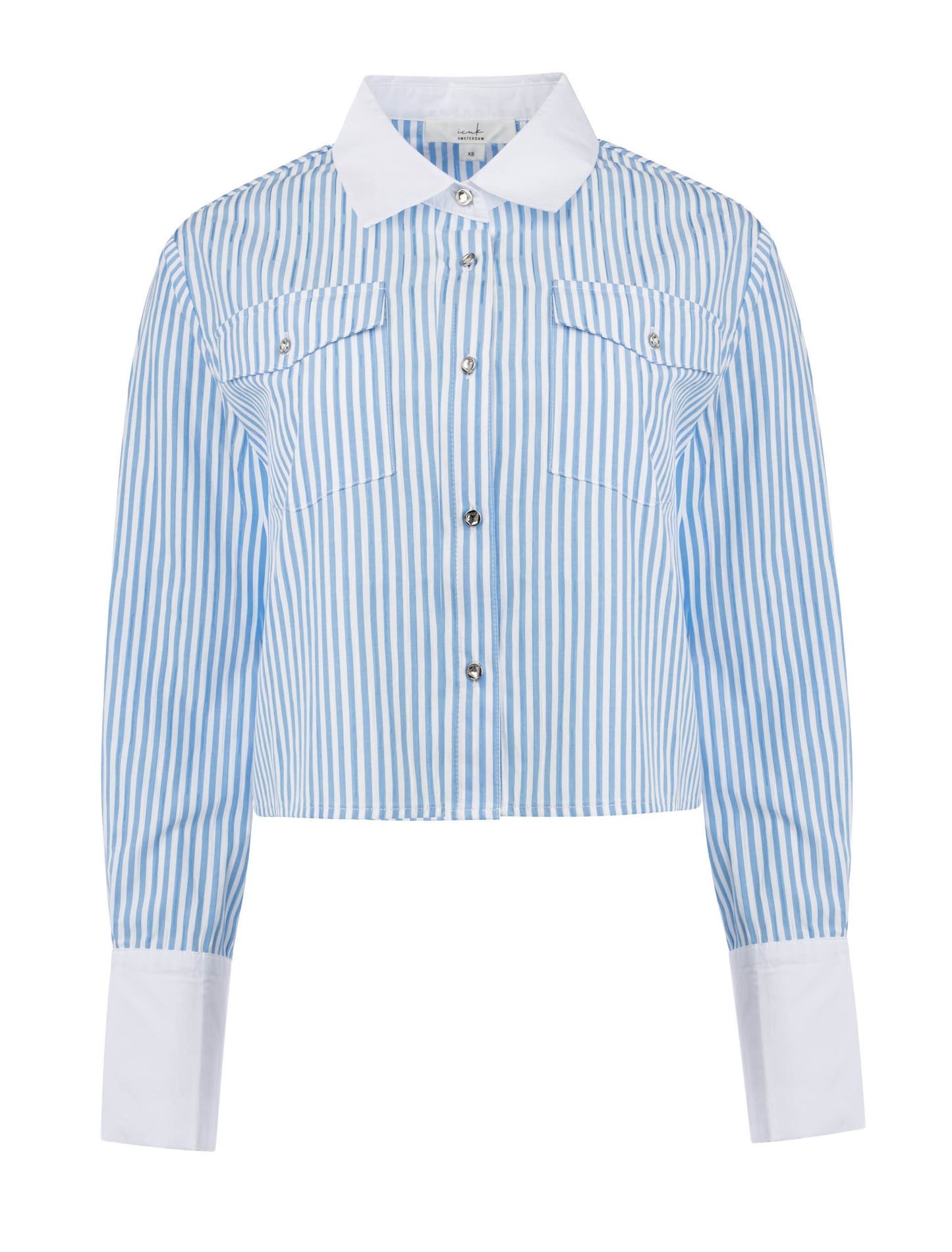 Blouse Neele Jacquard Stripe | Jeans Blue