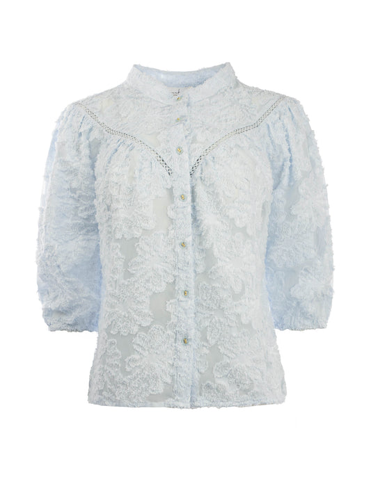 Blouse Ninne Flower Ausbrenner | Bleu