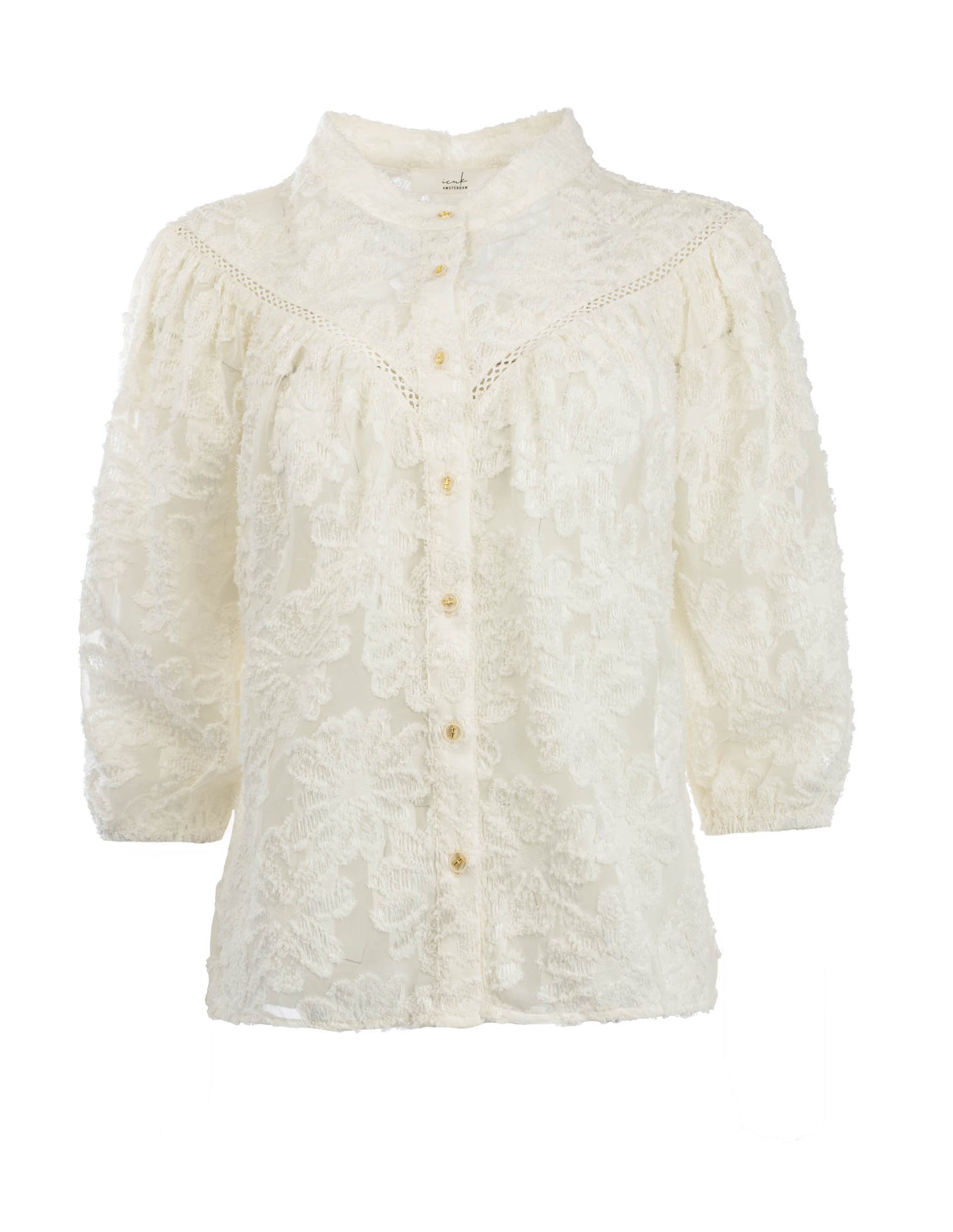 Blouse Ninne Flower Ausbrenner | Off White