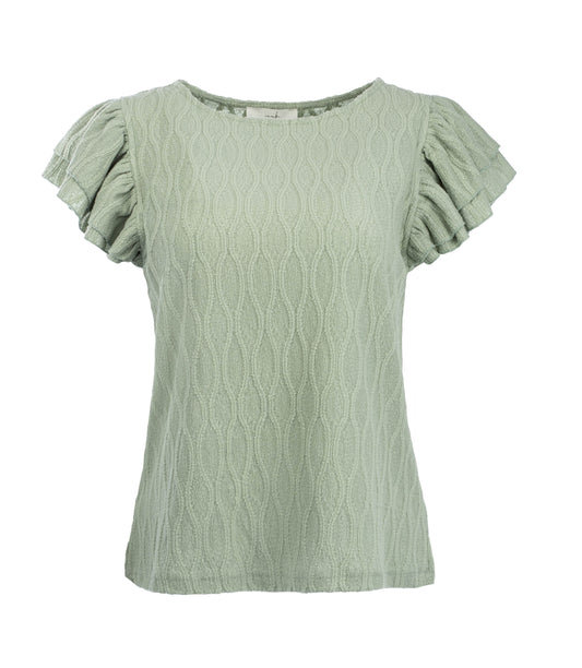 Top Celyna Wave Jacquard | Dark Mint
