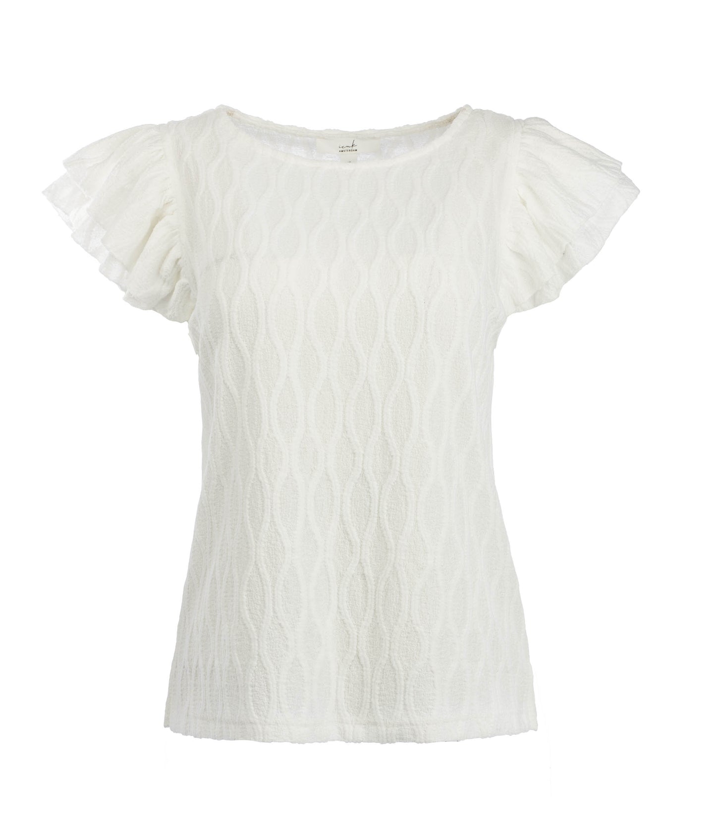 Top Celyna Wave Jacquard | White